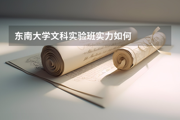 东南大学文科实验班实力如何