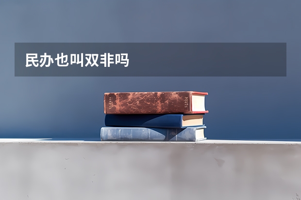 民办也叫双非吗