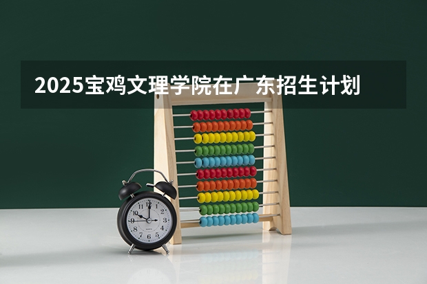 2025宝鸡文理学院在广东招生计划人数一览表