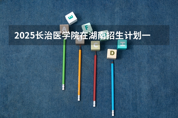 2025长治医学院在湖南招生计划一览表