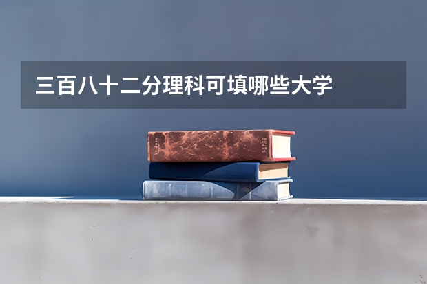 三百八十二分理科可填哪些大学