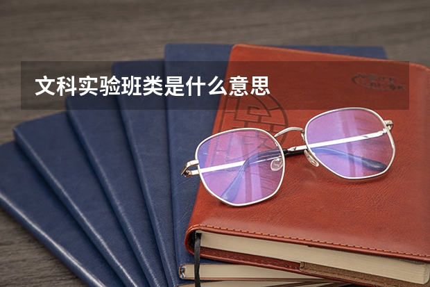 文科实验班类是什么意思