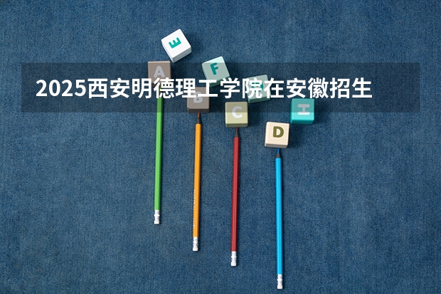 2025西安明德理工学院在安徽招生计划一览表
