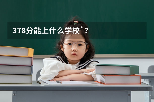 378分能上什么学校`？