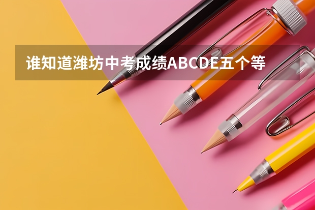 谁知道潍坊中考成绩ABCDE五个等级的划分？急急急（山东潍坊中考体育评分标准）