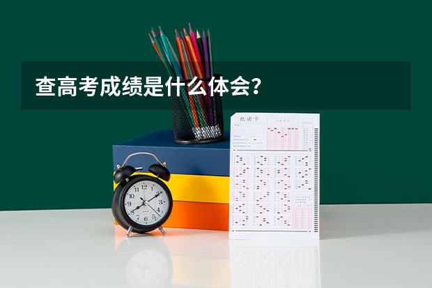 查高考成绩是什么体会？