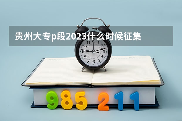 贵州大专p段2023什么时候征集