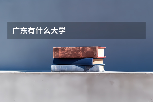 广东有什么大学