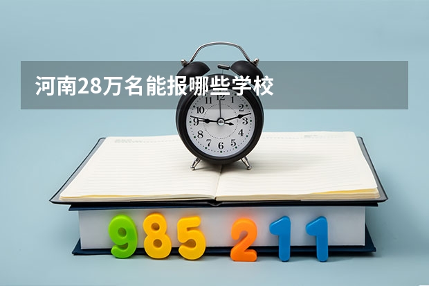 河南28万名能报哪些学校