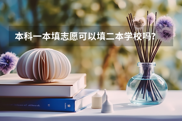 本科一本填志愿可以填二本学校吗？