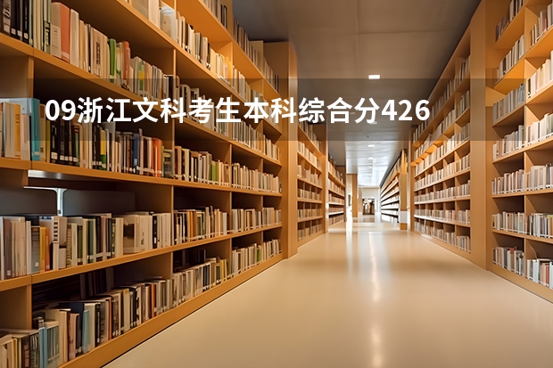 09浙江文科考生..本科综合分426  专科综合分356  可以上什么专科学校..（最好是杭州的）