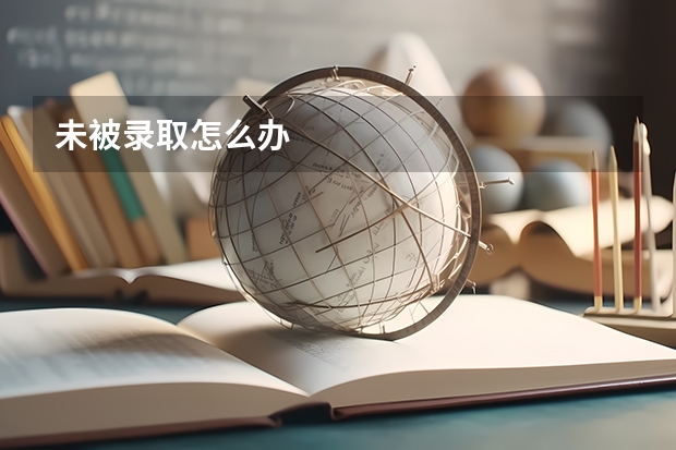 未被录取怎么办