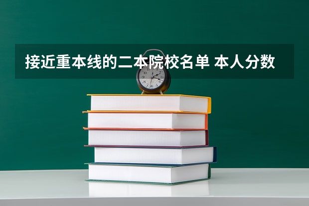 接近重本线的二本院校名单 本人分数重本线+10分，各位给推荐点二本好大学。