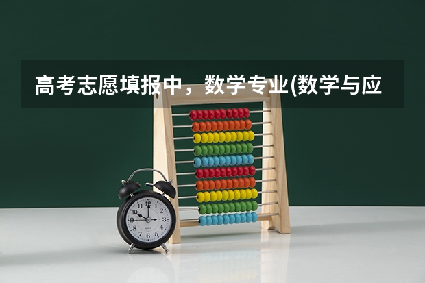 高考志愿填报中，数学专业(数学与应用数学，统计学)括号里的数学与应用数学，统计学是什么意思？