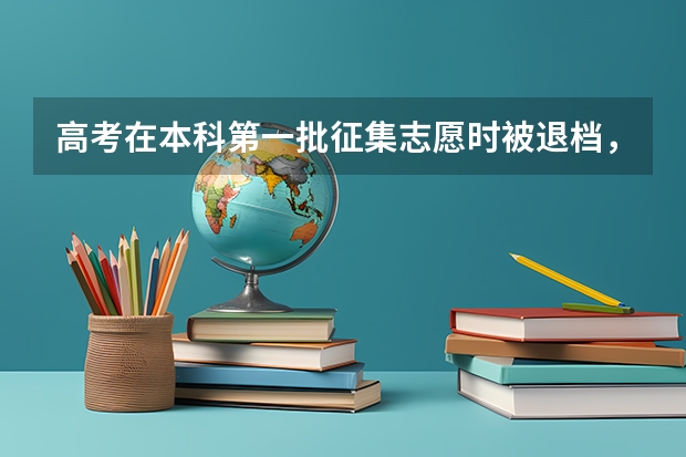 高考在本科第一批征集志愿时被退档，那第二批录取时还能正常投档吗？？